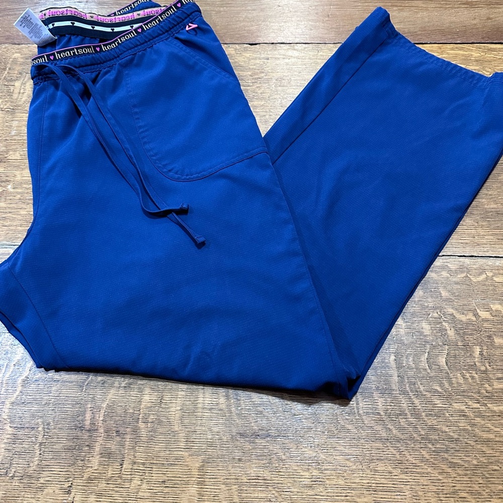 HeartSoul‎ womes xl Cobalt Blue Jogger Scrub Pants